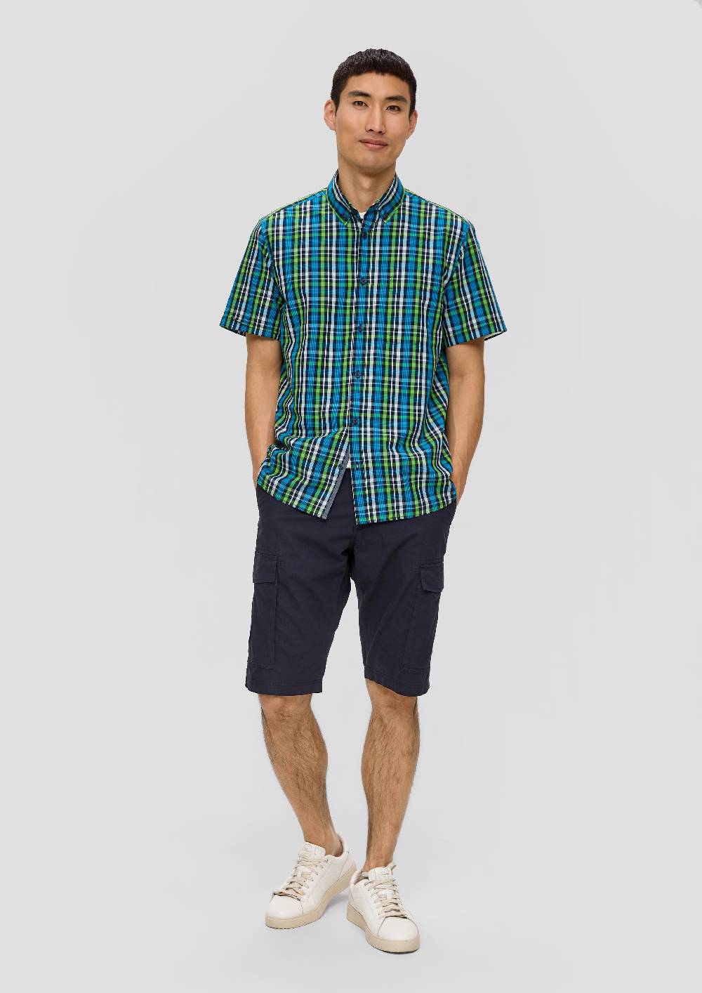 S.Oliver Kurzarmhemd Mit Brusttasche Und Logo-Detail