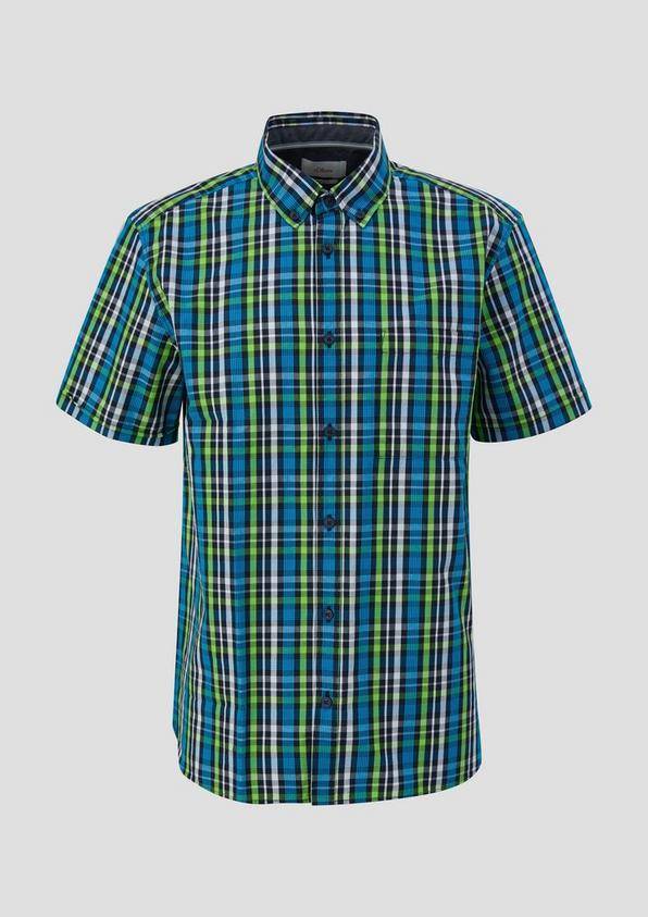 s.Oliver Kurzarmhemd mit Brusttasche und Logo-Detail