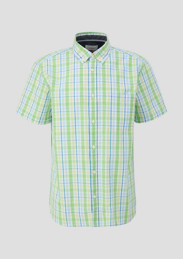 s.Oliver Kurzarmhemd mit Brusttasche und Logo-Detail