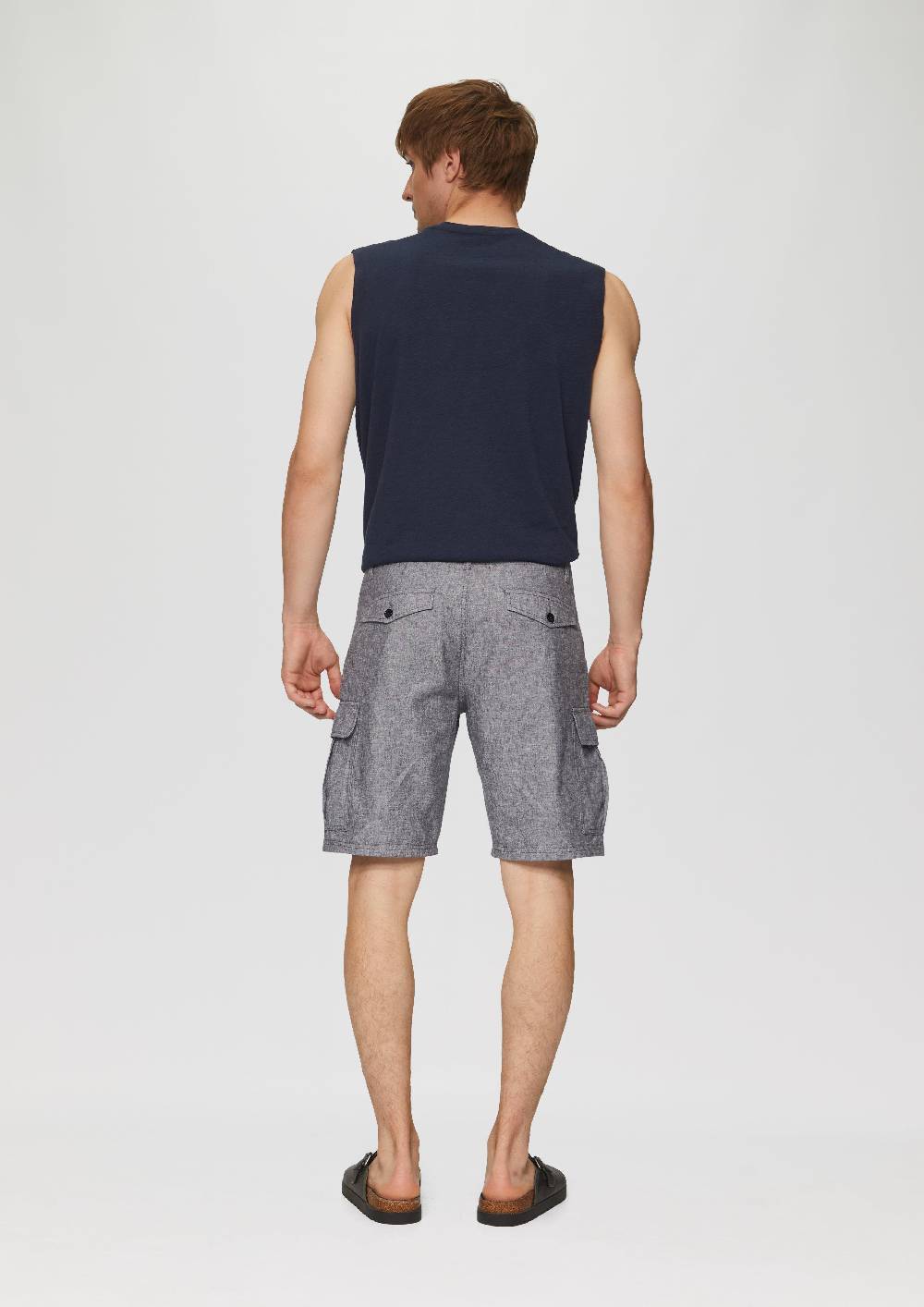 S.Oliver Kurze Hose Aus Leinenmix Mit Cargo-Taschen
