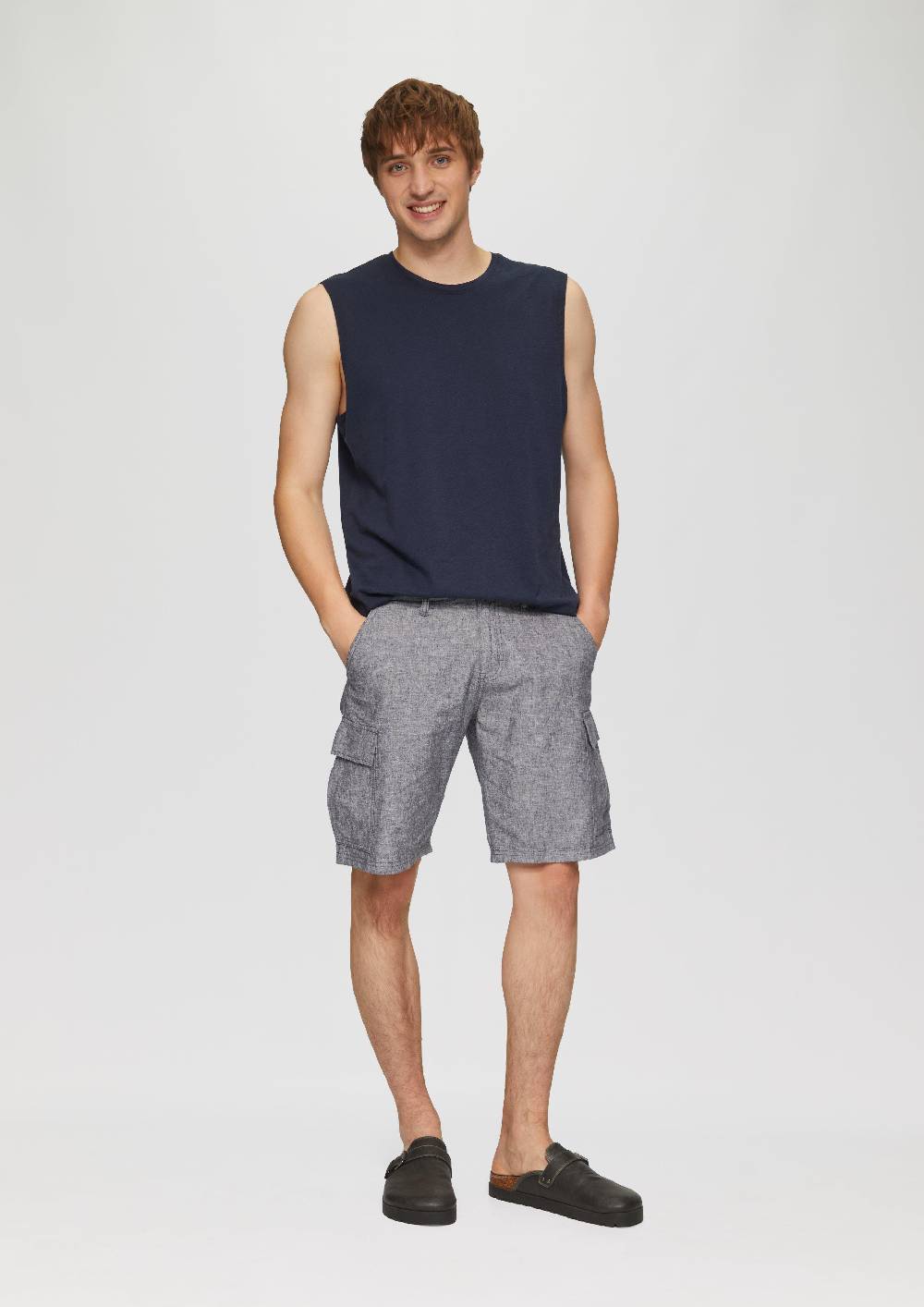 S.Oliver Kurze Hose Aus Leinenmix Mit Cargo-Taschen