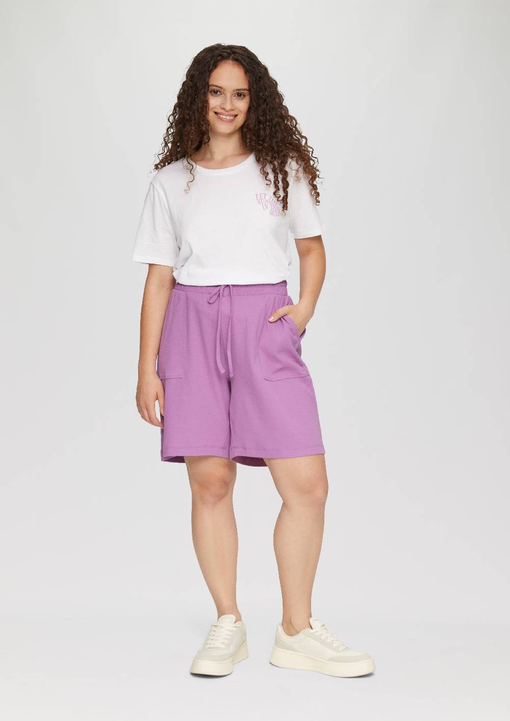 S.Oliver Kurze Hose Mit Elastikbund Und Waffelpiqué-Struktur