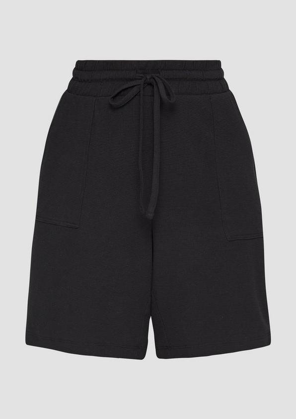 s.Oliver Kurze Hose mit Elastikbund und Waffelpiqué-Struktur