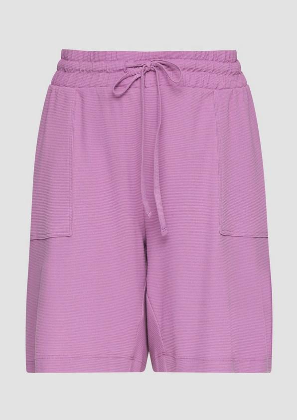 s.Oliver Kurze Hose mit Elastikbund und Waffelpiqué-Struktur