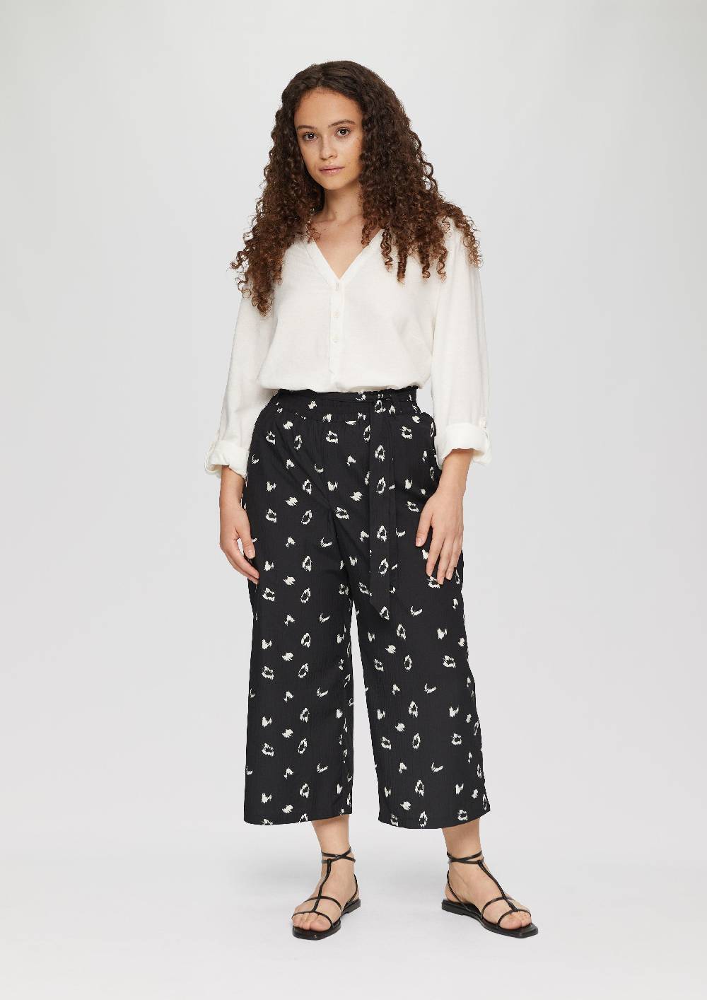 S.Oliver Kurze Schlupfhose Mit Bindeband Und Elastikbund