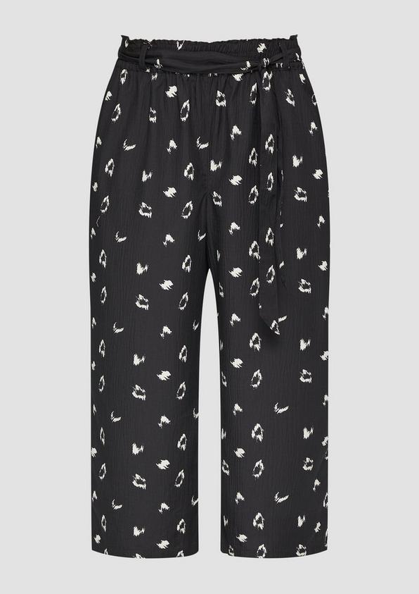 s.Oliver Kurze Schlupfhose mit Bindeband und Elastikbund