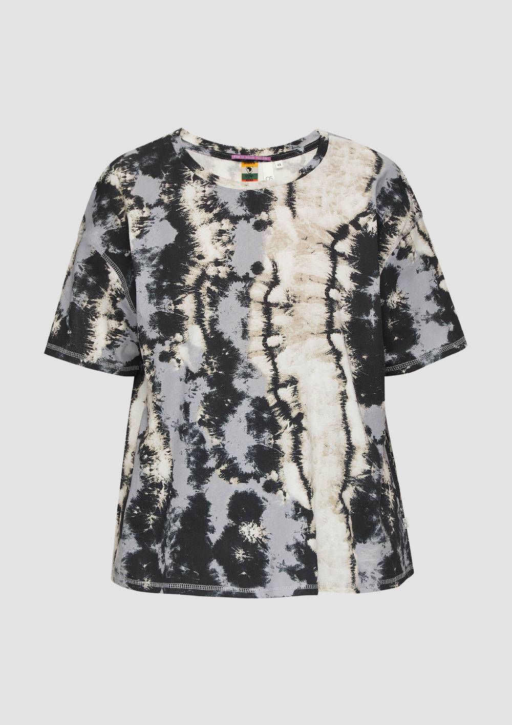 S.Oliver Kurzes Baumwoll-T-Shirt Im Loose Fit Mit All-over-Print