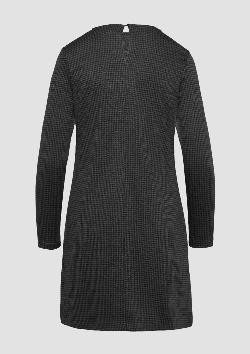 S.Oliver Kurzes Gemustertes Kleid Aus Interlockjersey