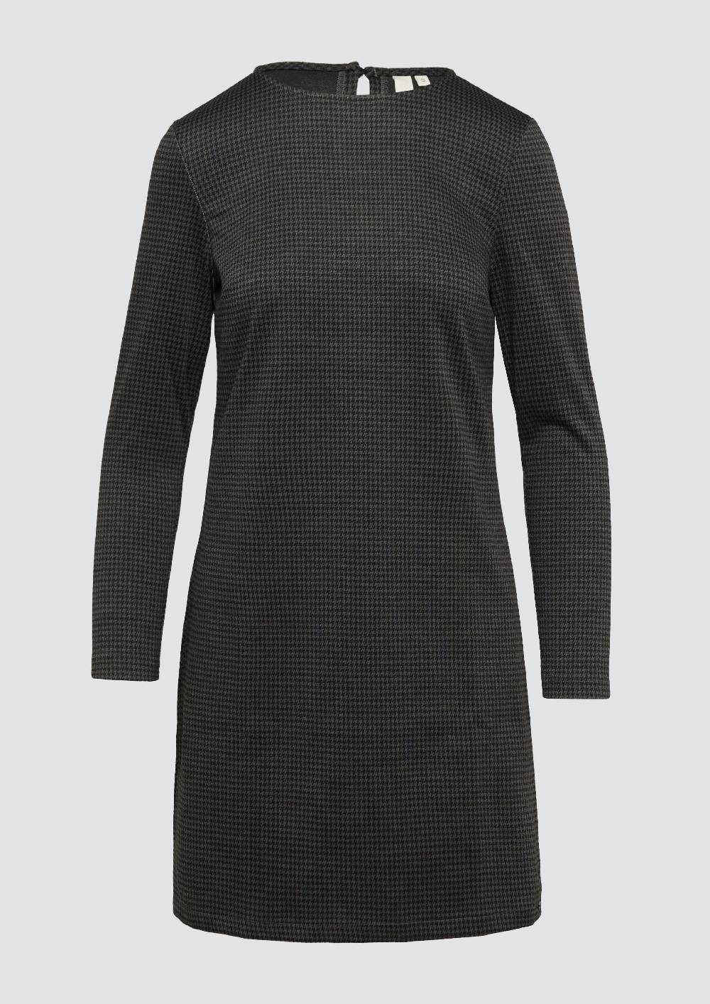 S.Oliver Kurzes Gemustertes Kleid Aus Interlockjersey