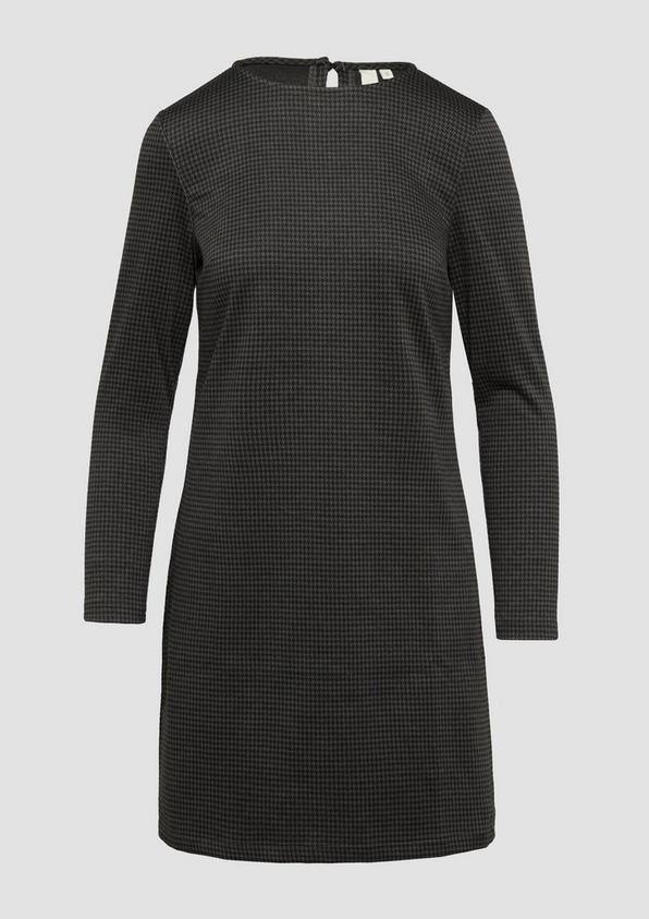 s.Oliver Kurzes gemustertes Kleid aus Interlockjersey