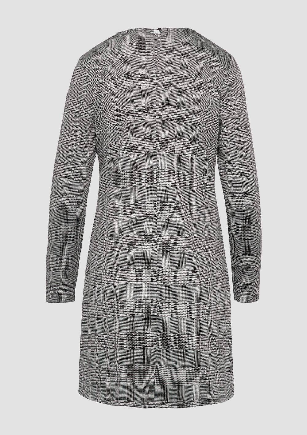 S.Oliver Kurzes Gemustertes Kleid Aus Interlockjersey