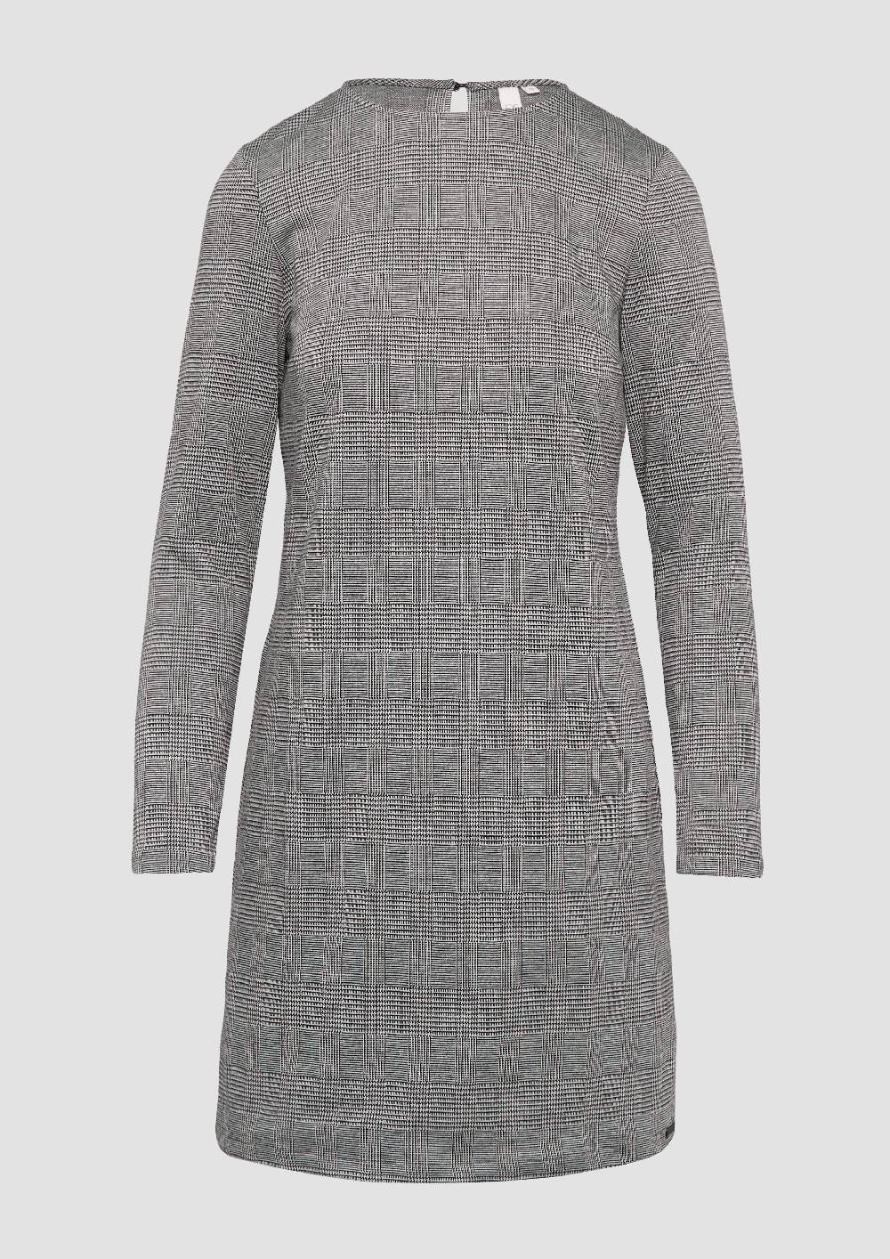 S.Oliver Kurzes Gemustertes Kleid Aus Interlockjersey