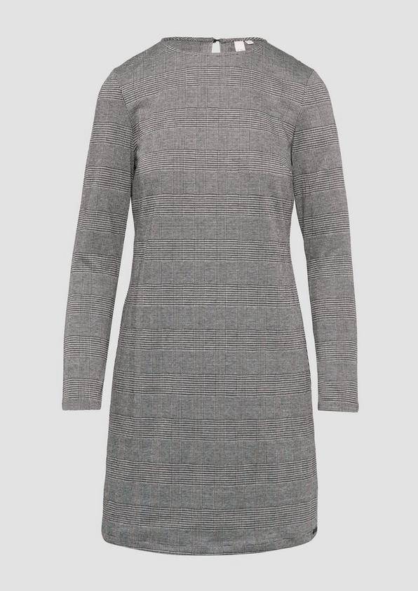 s.Oliver Kurzes gemustertes Kleid aus Interlockjersey