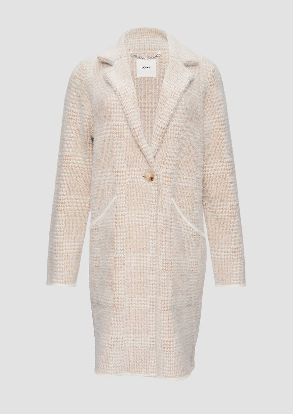 S.Oliver Kuscheliger Strickmantel In Jacquard-Optik