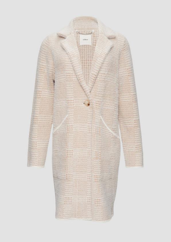 s.Oliver Kuscheliger Strickmantel in Jacquard-Optik