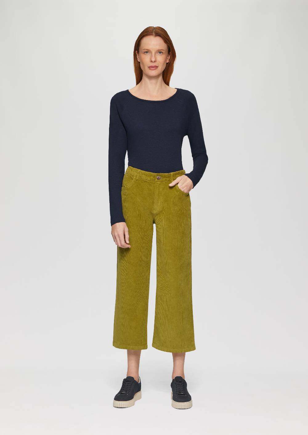 S.Oliver Langarmshirt Mit Flammgarnstruktur Und Raglanärmeln