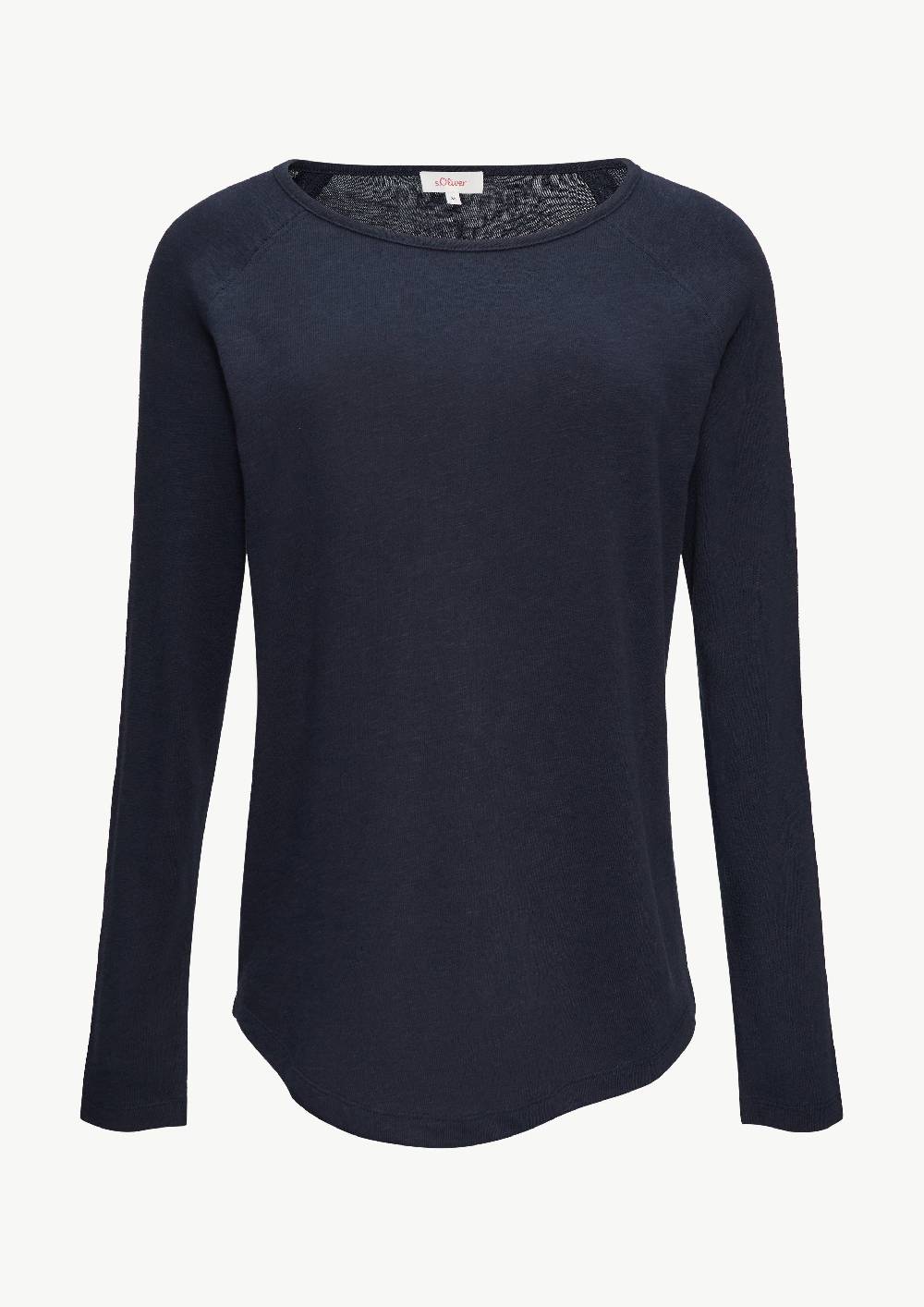 S.Oliver Langarmshirt Mit Flammgarnstruktur Und Raglanärmeln