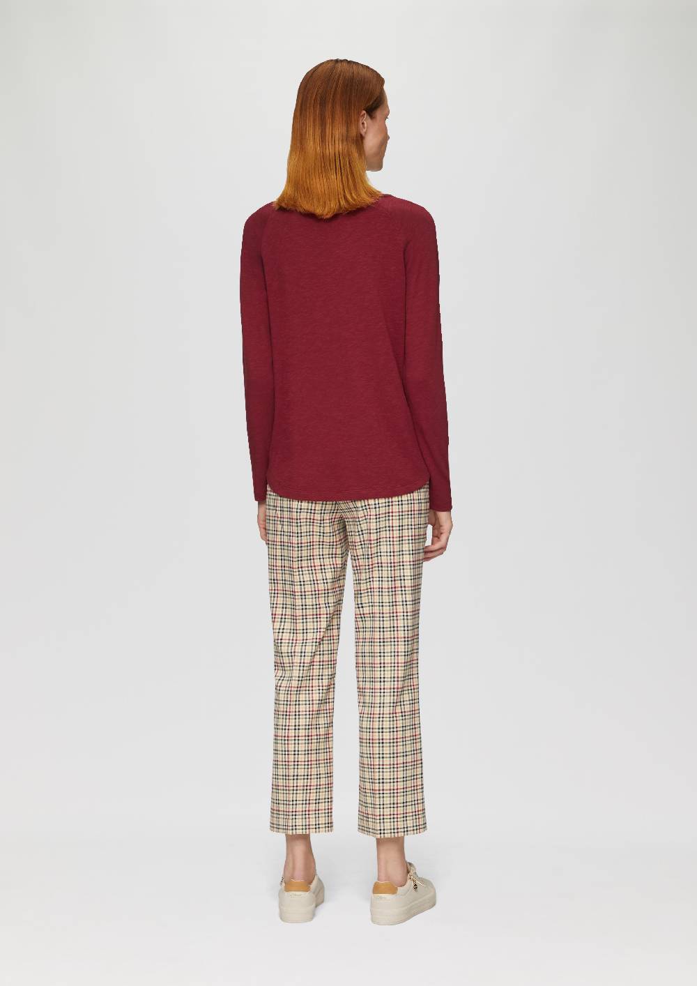 S.Oliver Langarmshirt Mit Flammgarnstruktur Und Raglanärmeln