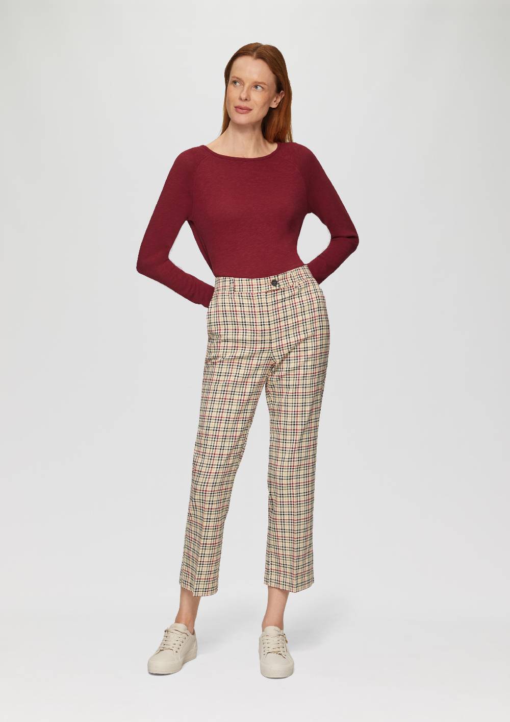 S.Oliver Langarmshirt Mit Flammgarnstruktur Und Raglanärmeln