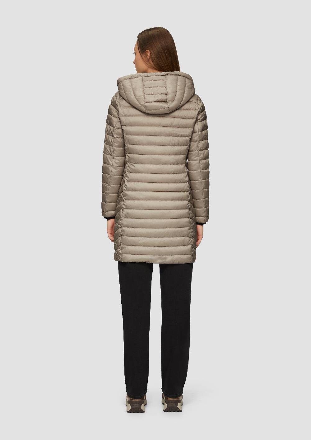 S.Oliver Lange Steppjacke Mit Abnehmbarer Kapuze Im Slim Fit