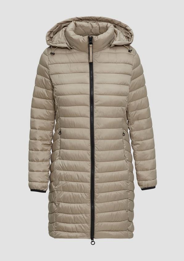 s.Oliver Lange Steppjacke mit abnehmbarer Kapuze im Slim Fit