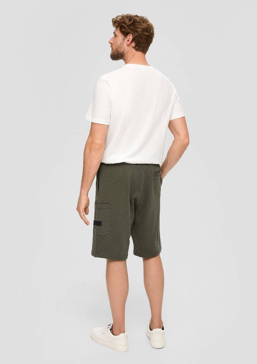 S.Oliver Lässige Sweatshorts Aus Flammgarn Mit Cargotasche