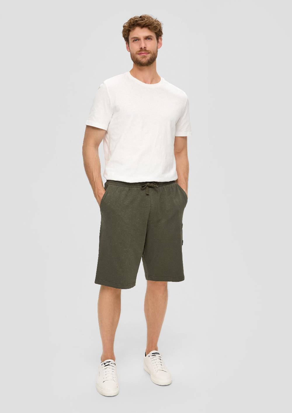 S.Oliver Lässige Sweatshorts Aus Flammgarn Mit Cargotasche