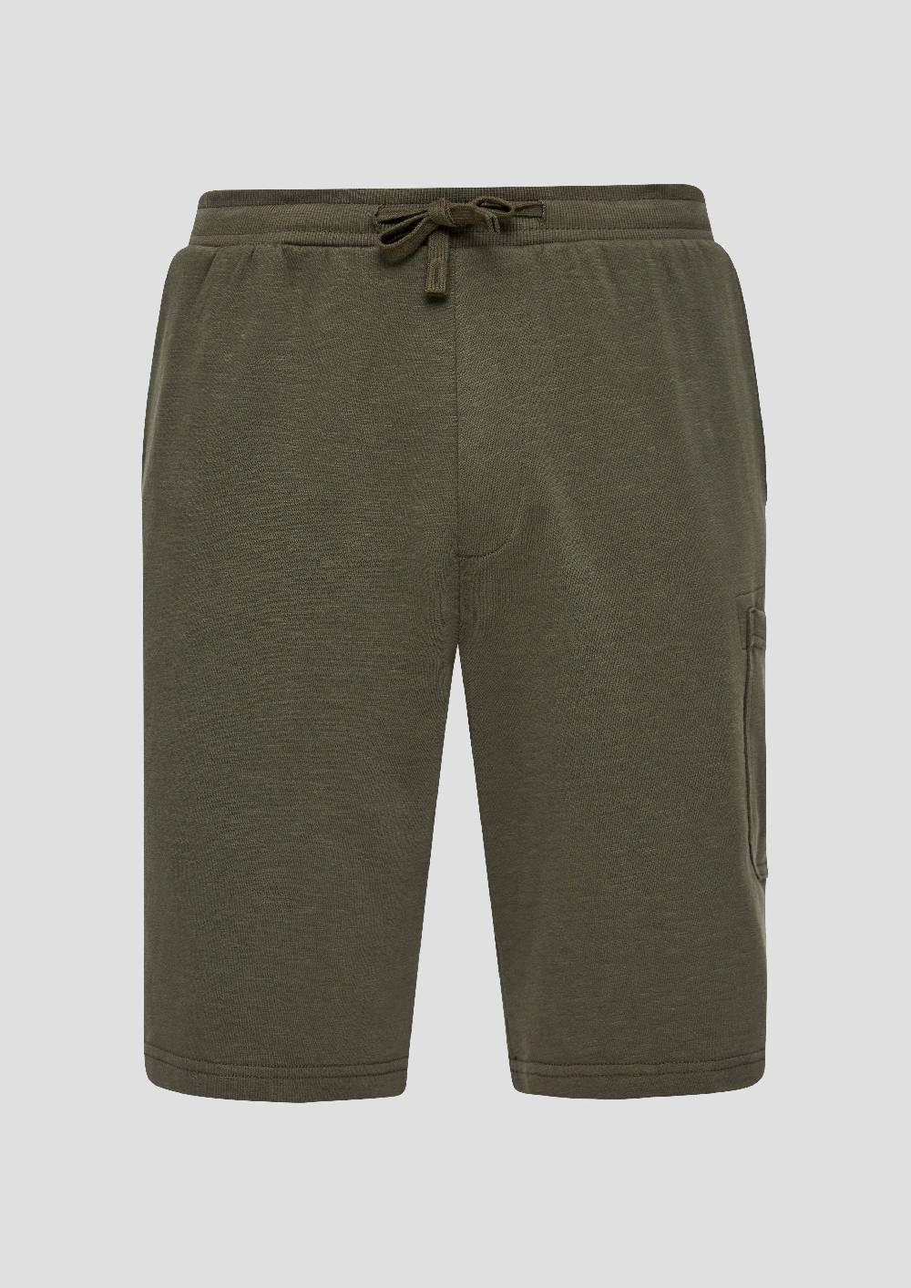 S.Oliver Lässige Sweatshorts Aus Flammgarn Mit Cargotasche