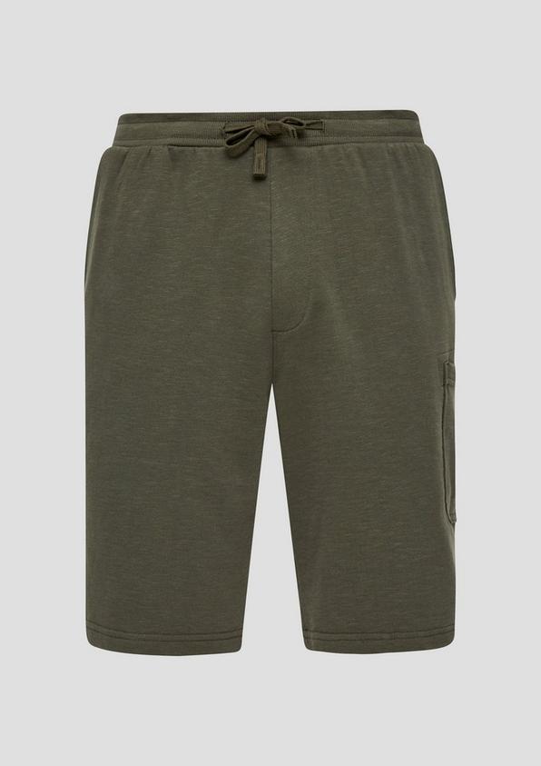 s.Oliver Lässige Sweatshorts aus Flammgarn mit Cargotasche