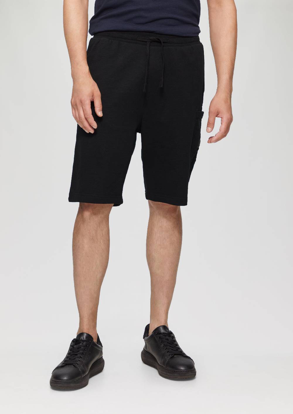 S.Oliver Lässige Sweatshorts Aus Flammgarn Mit Cargotasche