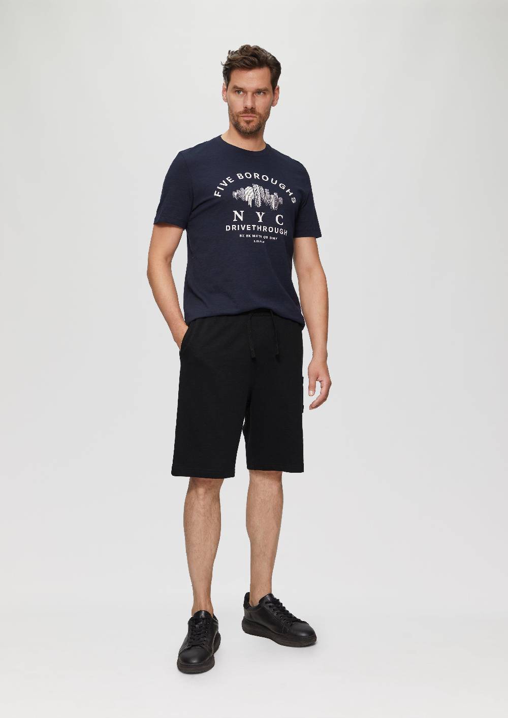 S.Oliver Lässige Sweatshorts Aus Flammgarn Mit Cargotasche