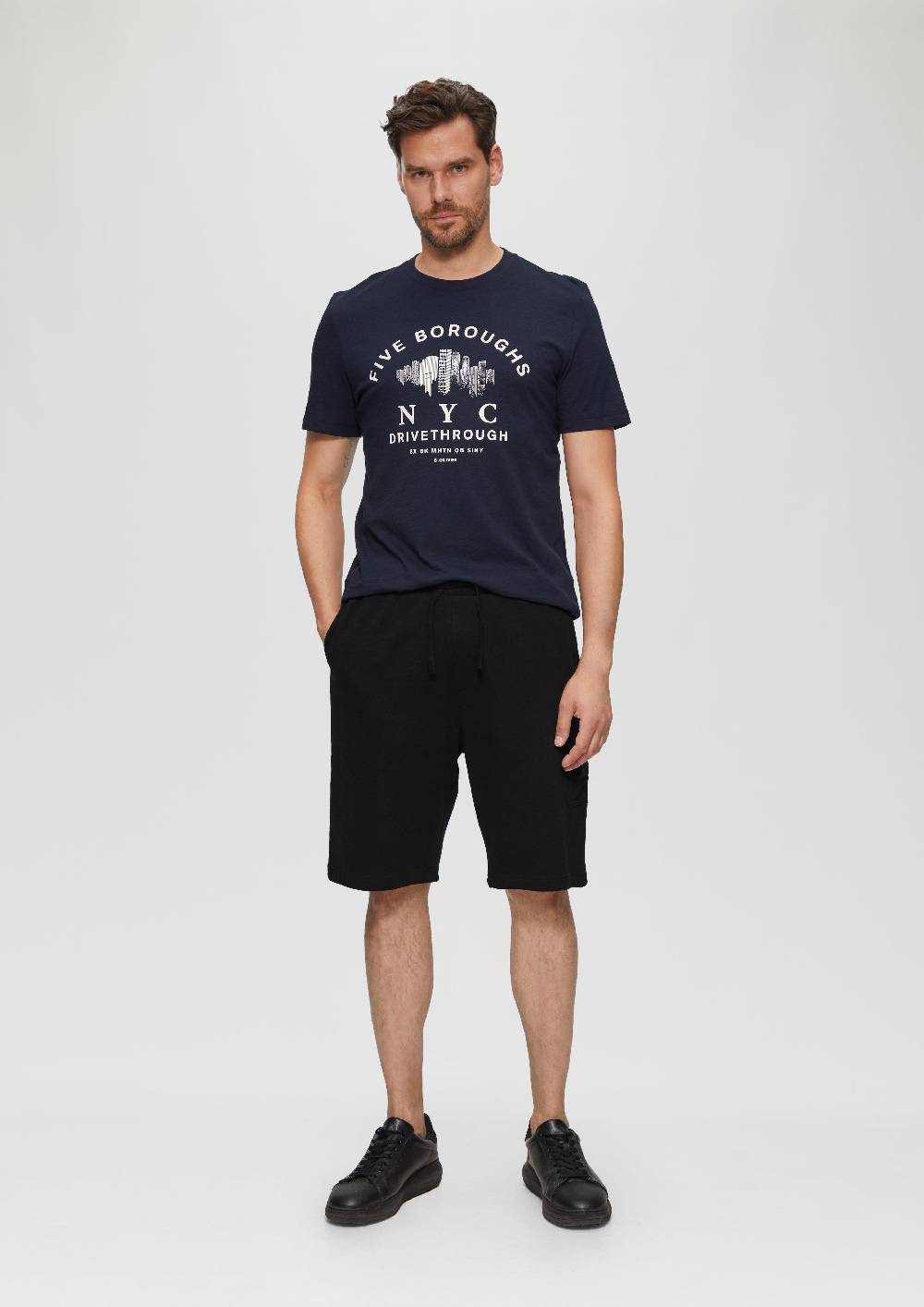 S.Oliver Lässige Sweatshorts Aus Flammgarn Mit Cargotasche