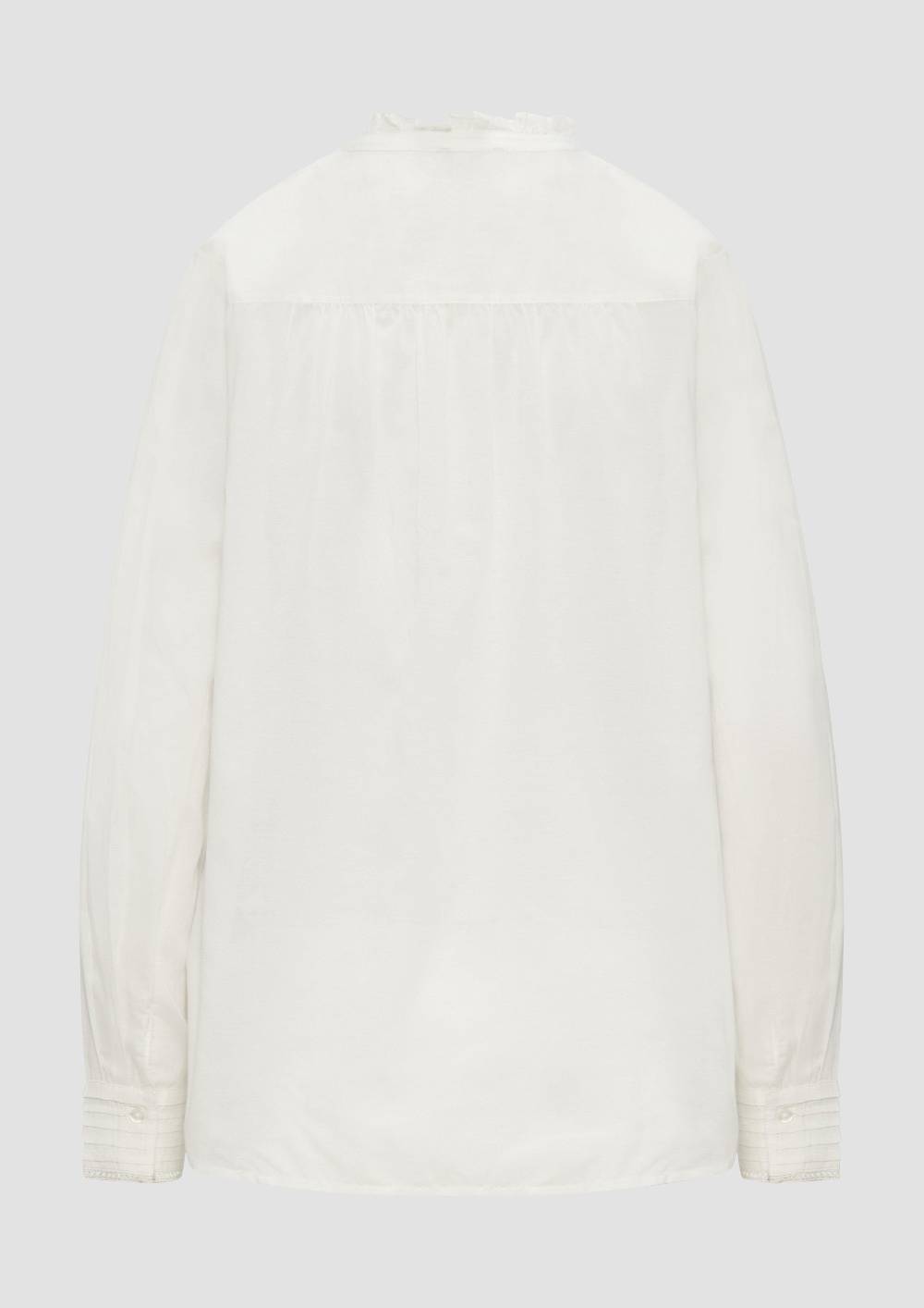 S.Oliver Leicht Transparente Bluse Mit Rüschen-Details