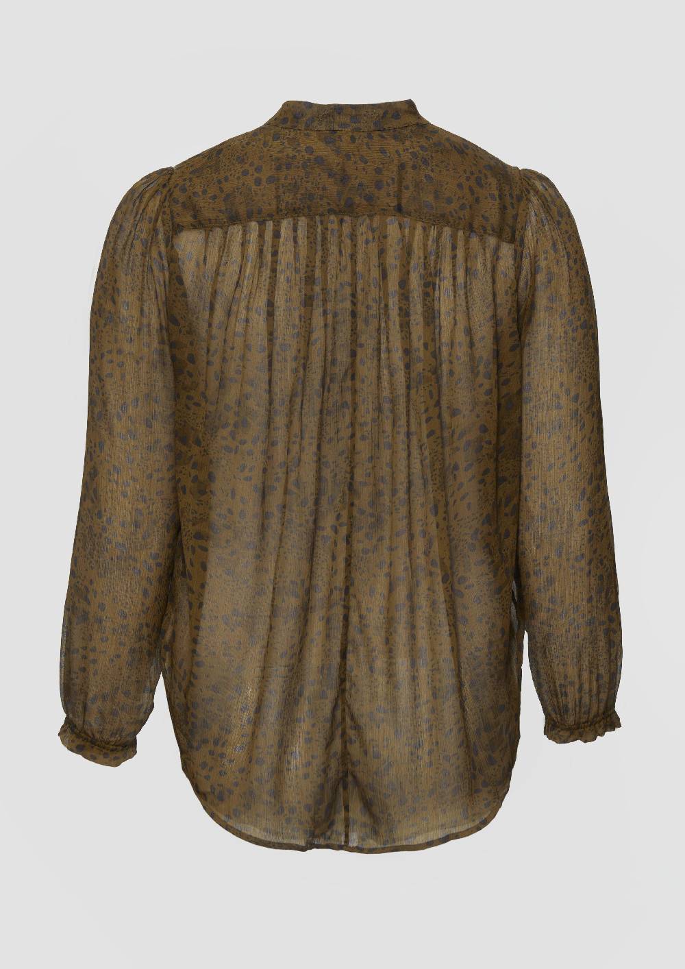 S.Oliver Leicht Transparente Chiffonbluse Mit Puffärmeln