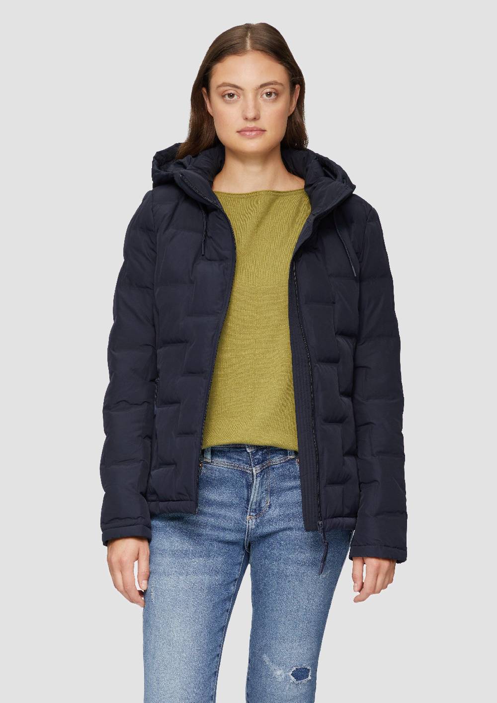 S.Oliver Leicht Wattierte Jacke Im Fabricmix Mit Prägung