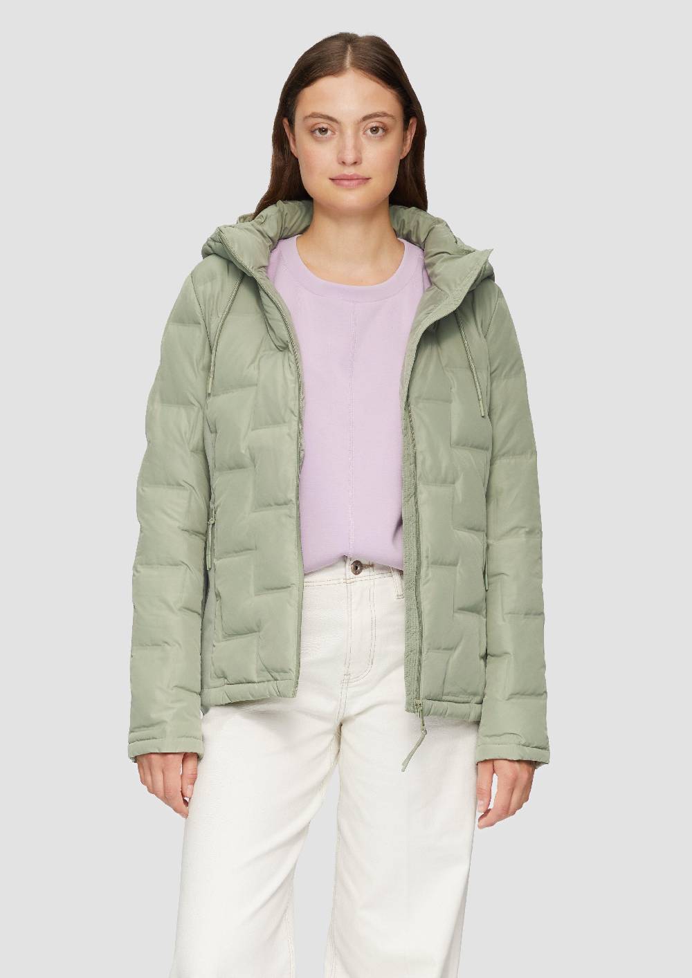 S.Oliver Leicht Wattierte Jacke Im Fabricmix Mit Prägung