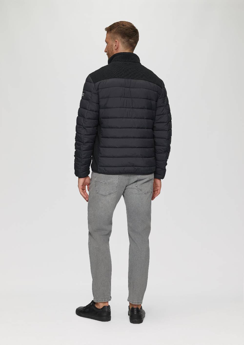 S.Oliver Leichte Steppjacke Im Materialmix Mit Kontrast-Details