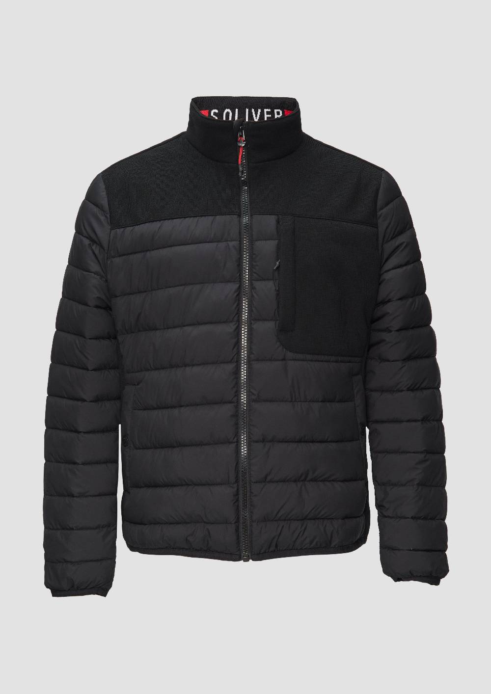 S.Oliver Leichte Steppjacke Im Materialmix Mit Kontrast-Details