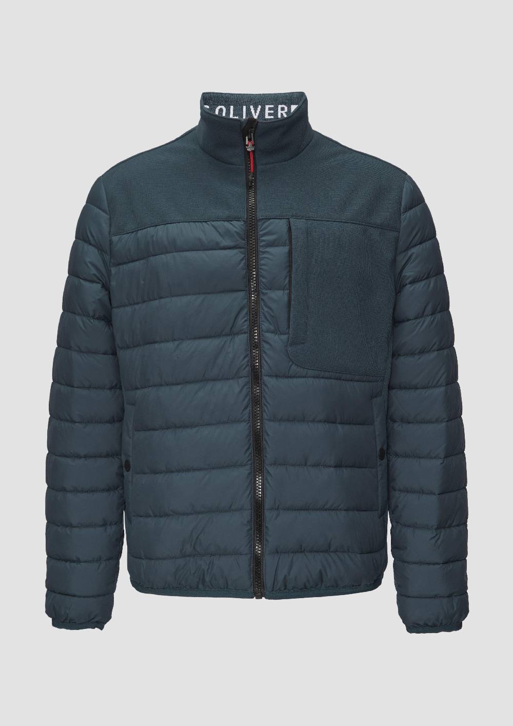 S.Oliver Leichte Steppjacke Im Materialmix Mit Kontrast-Details