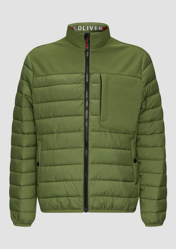 s.Oliver Leichte Steppjacke im Materialmix mit Kontrast-Details
