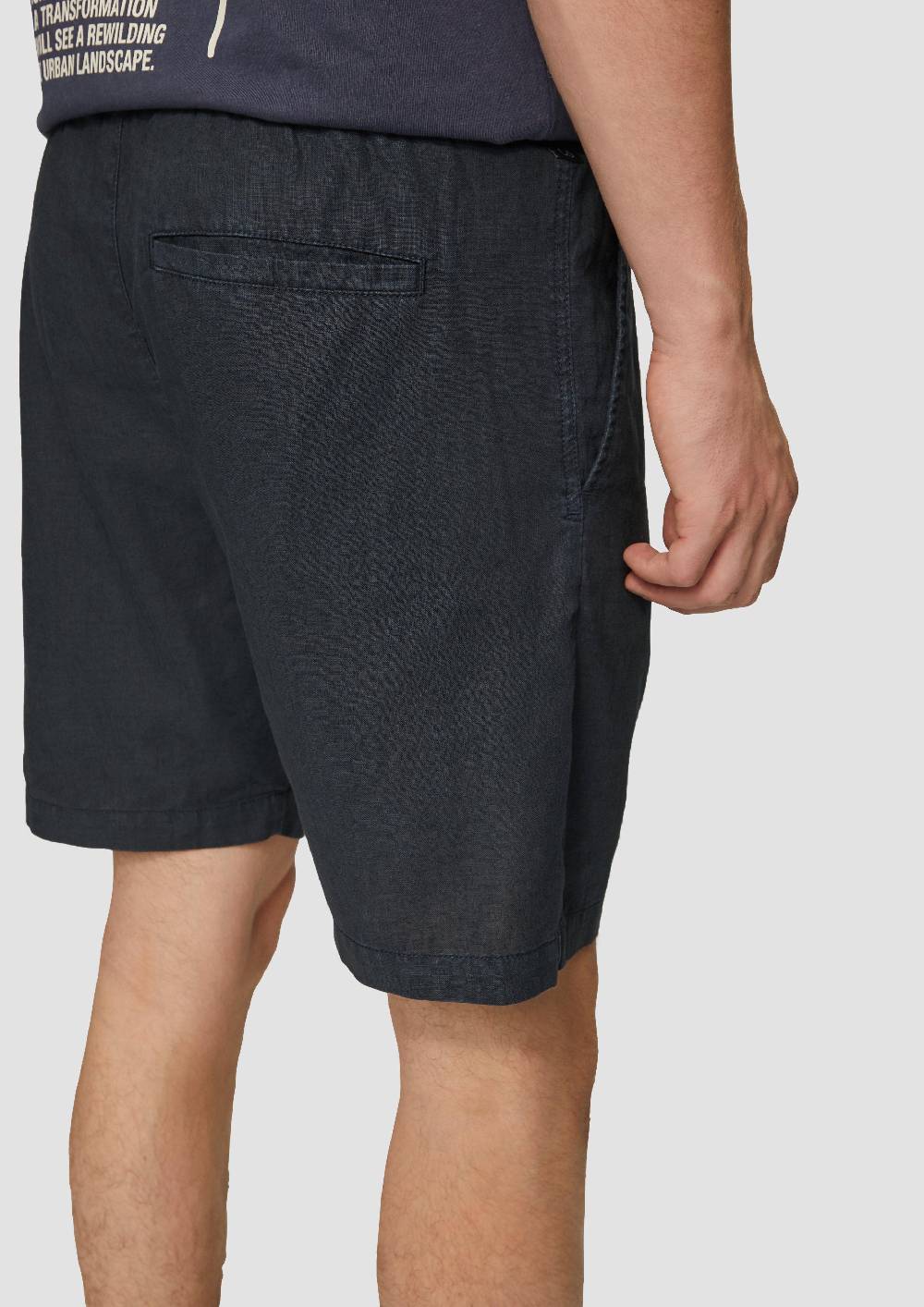 S.Oliver Leinenmix-Shorts Mit Elastikbund Und Garment Dye