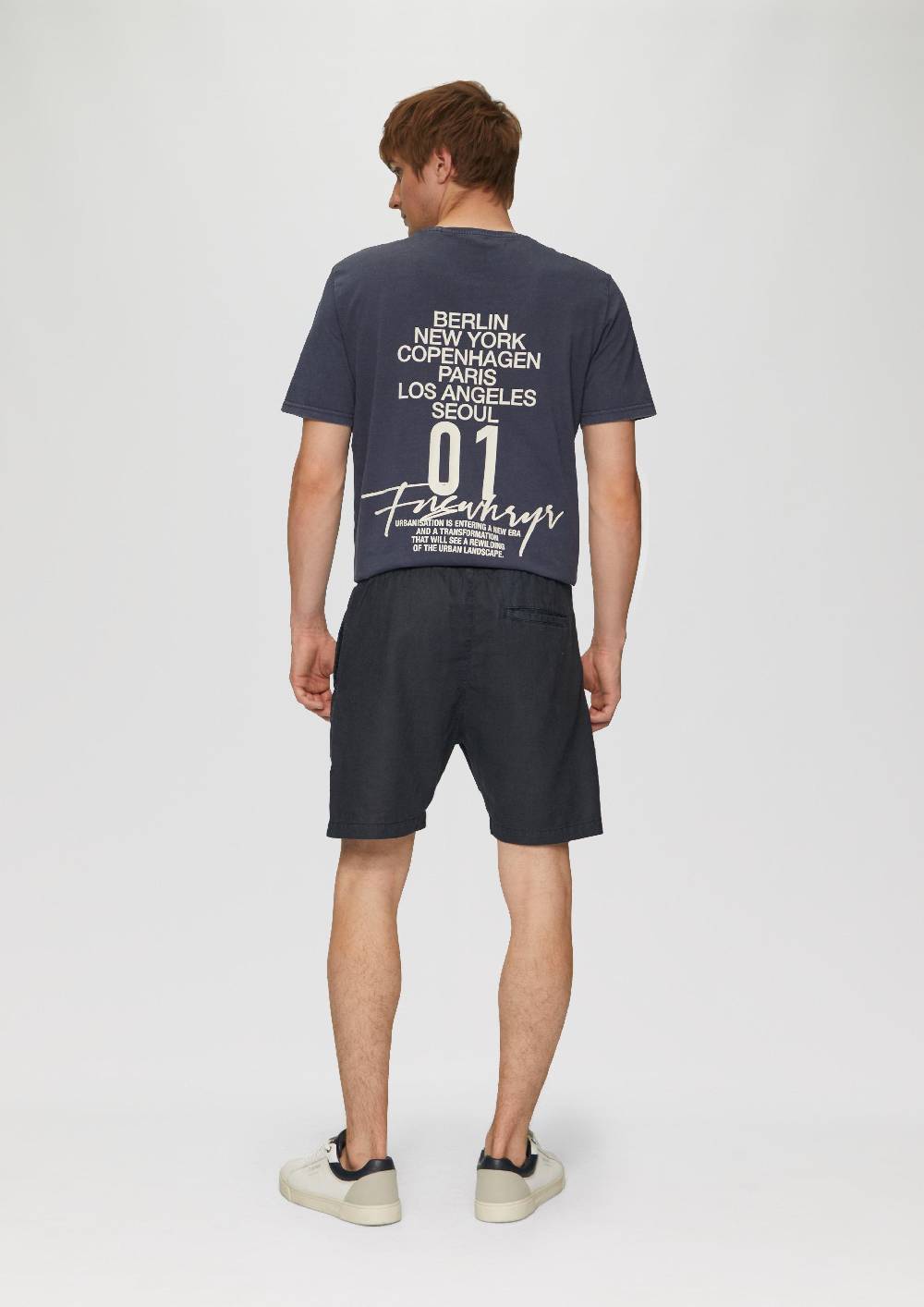 S.Oliver Leinenmix-Shorts Mit Elastikbund Und Garment Dye