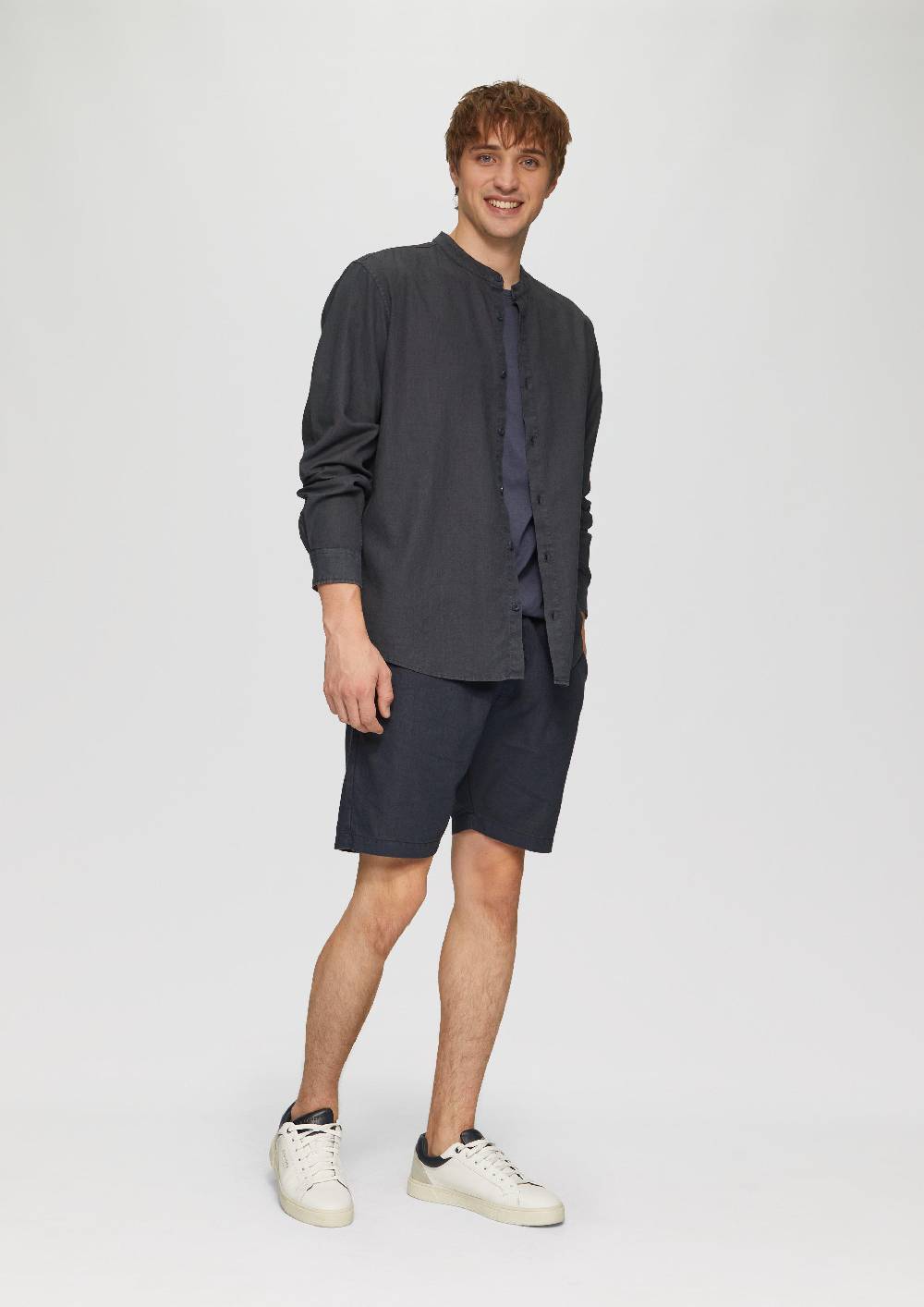 S.Oliver Leinenmix-Shorts Mit Elastikbund Und Garment Dye