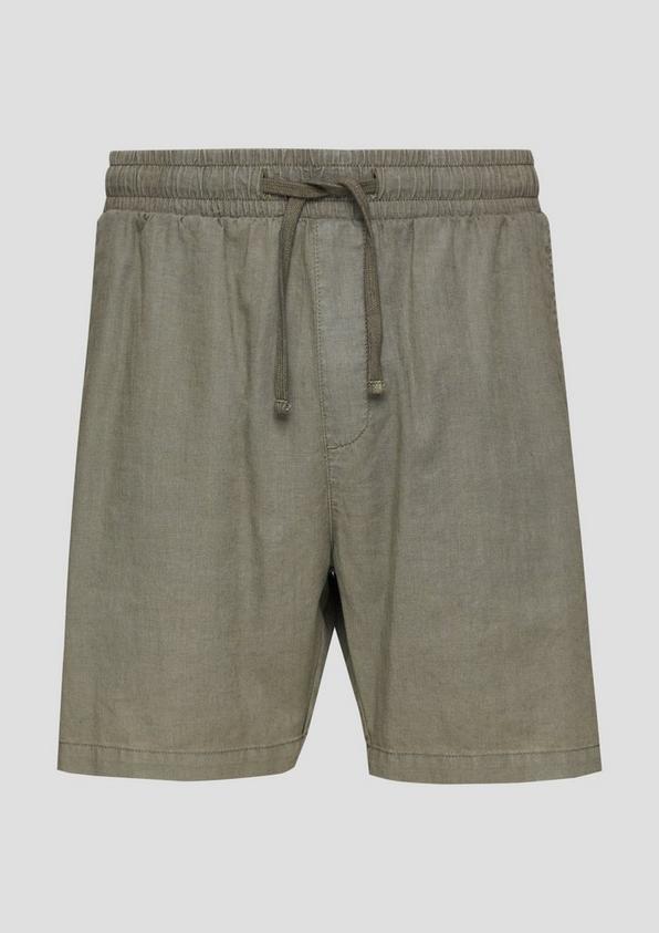 s.Oliver Leinenmix-Shorts mit Elastikbund und Garment Dye