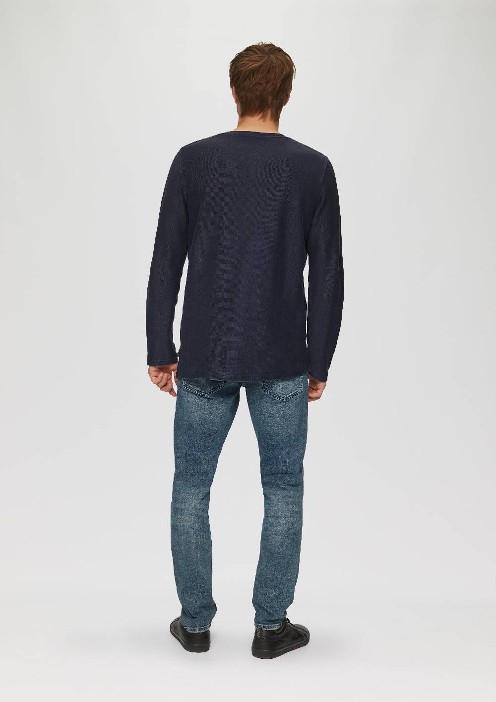 S.Oliver Longsleeve Aus Strukturware Mit Garment Dye