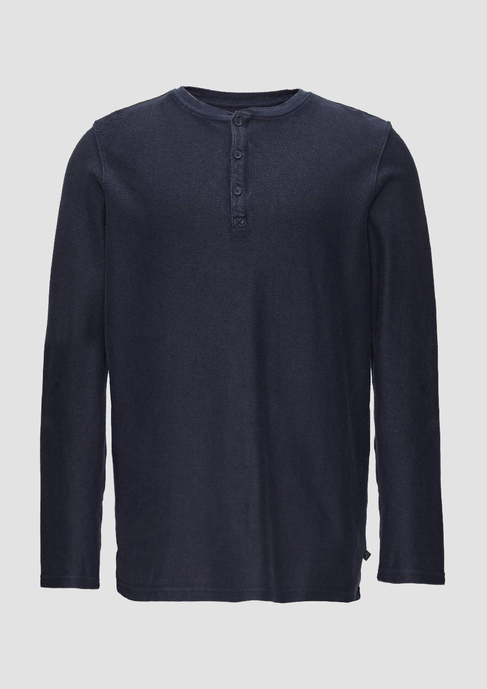 S.Oliver Longsleeve Aus Strukturware Mit Garment Dye