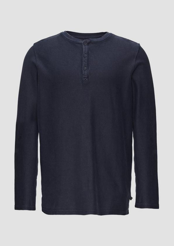 s.Oliver Longsleeve aus Strukturware mit Garment Dye
