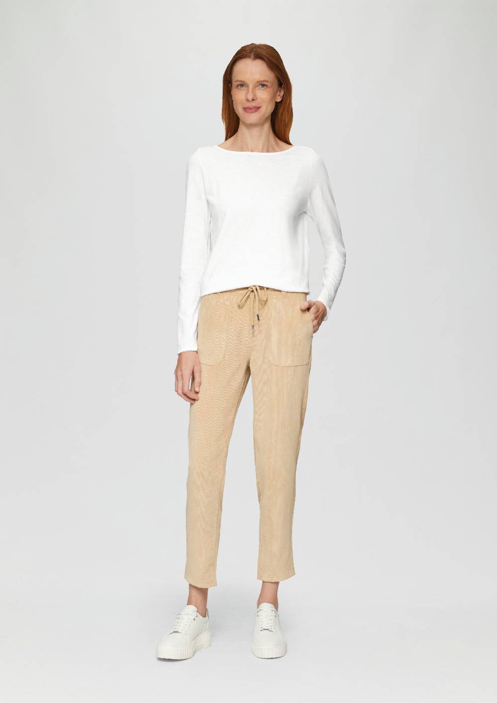 S.Oliver Longsleeve Mit Flammgarnstruktur Und U-Boot-Ausschnitt