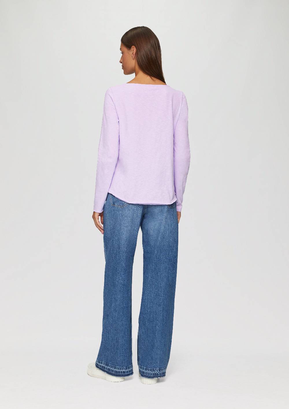 S.Oliver Longsleeve Mit Flammgarnstruktur Und U-Boot-Ausschnitt