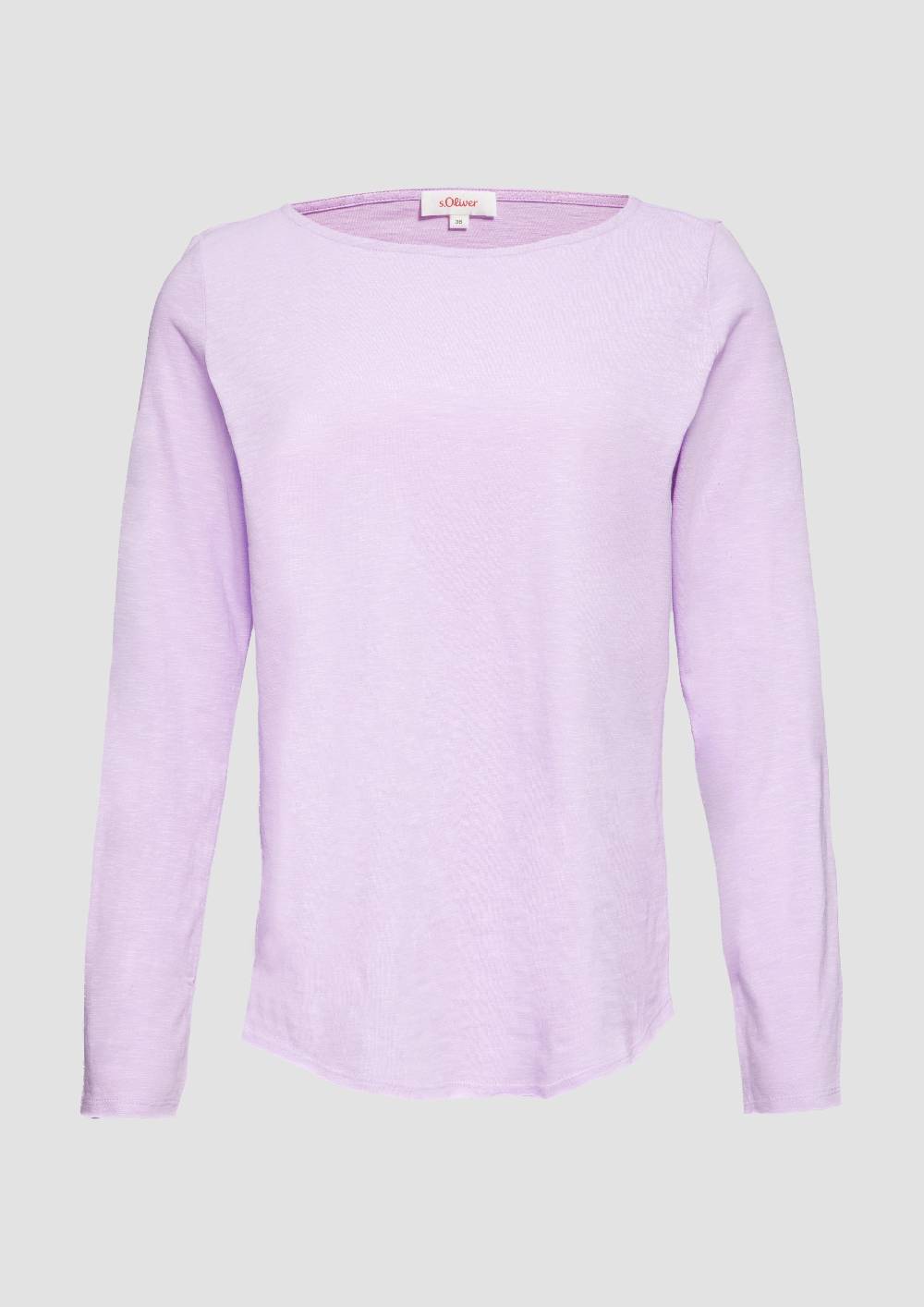 S.Oliver Longsleeve Mit Flammgarnstruktur Und U-Boot-Ausschnitt